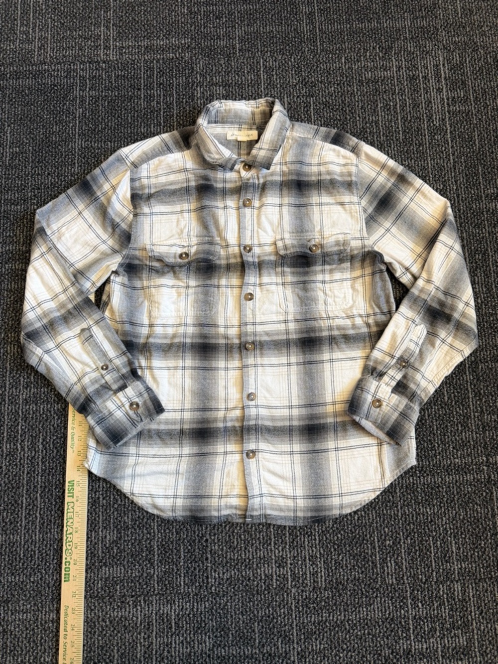 Aeropostale Long Sleeve Plaid Flannel Overshirt Large
